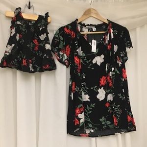 Old Navy mommy & me shirt Large & dress 0-3months